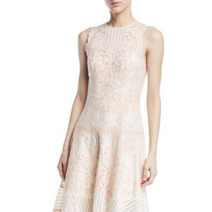 Jonathan Simkhai Pink Lace Cotton A-Line Dress Size 4 Small Pink White